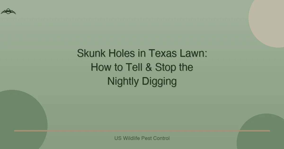 Skunk Holes in Texas Lawn: How to Tell & Stop the Nightly Digging