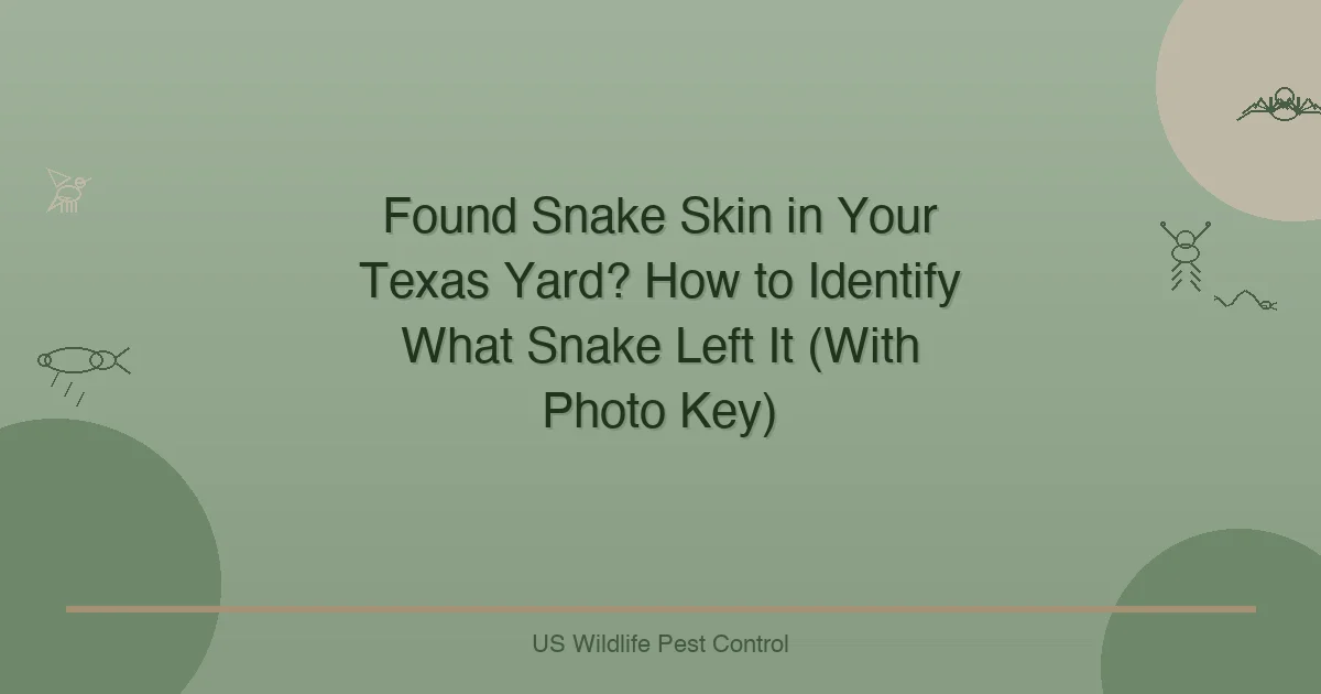 Found Snake Skin in Your Texas Yard? How to Identify What Snake Left It (With Photo Key)