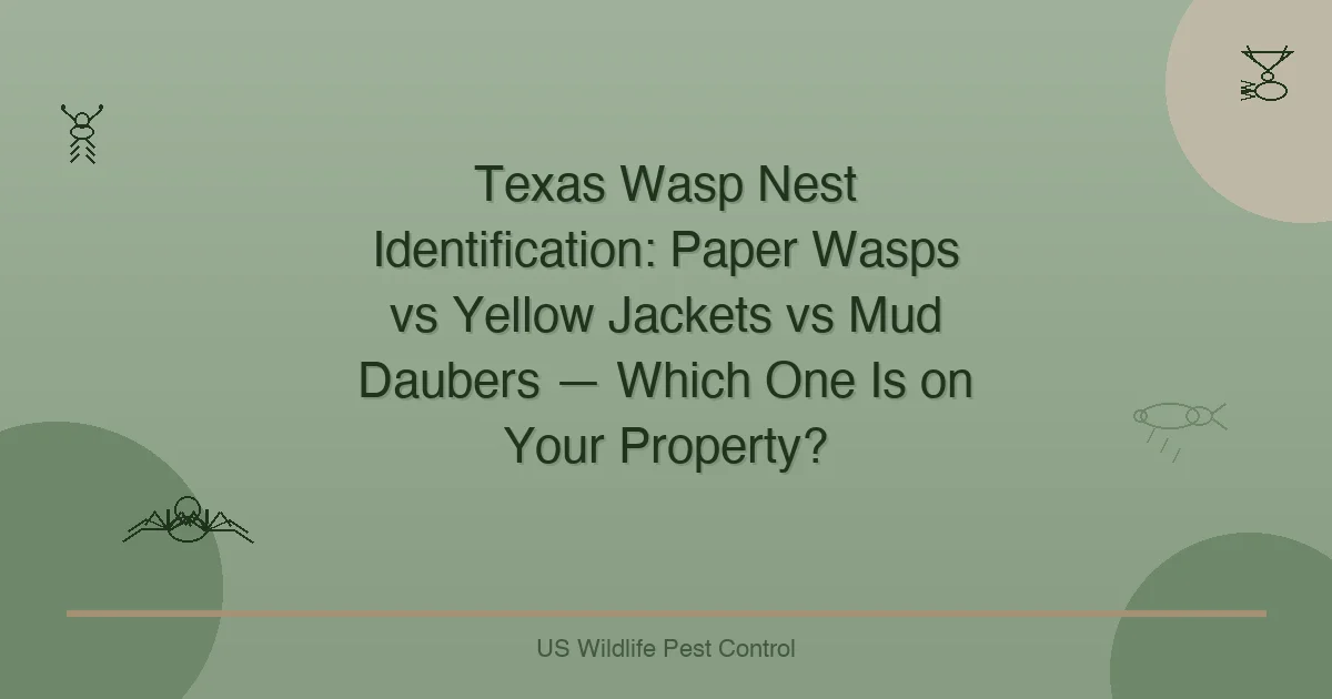Texas Wasp Nest Identification: Paper Wasps vs Yellow Jackets vs Mud Daubers — Which One Is on Your Property?