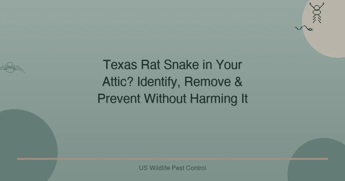 Texas Rat Snake in Your Attic? Identify, Remove & Prevent Without Harming It
