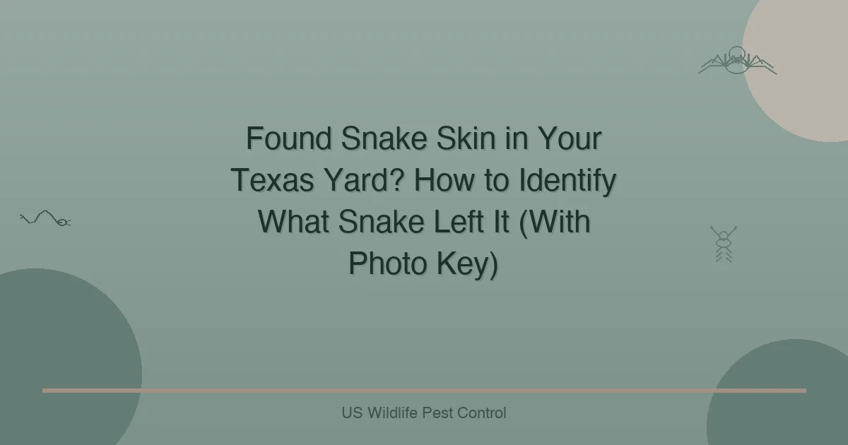 Found Snake Skin in Your Texas Yard? How to Identify What Snake Left It (With Photo Key)