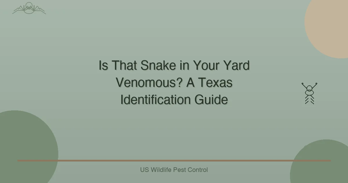 Is That Snake in Your Yard Venomous? A Texas Identification Guide
