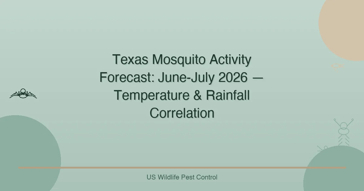 Texas Mosquito Activity Forecast: June-July 2026 — Temperature & Rainfall Correlation