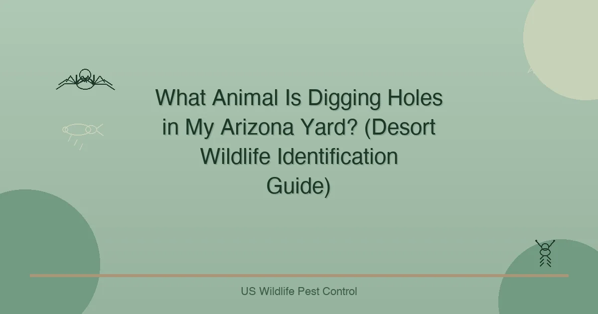 What Animal Is Digging Holes in My Arizona Yard? (Desort Wildlife Identification Guide)