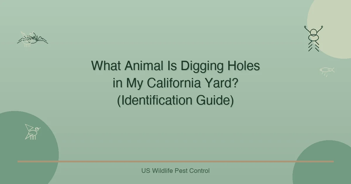 What Animal Is Digging Holes in My California Yard? (Identification Guide)