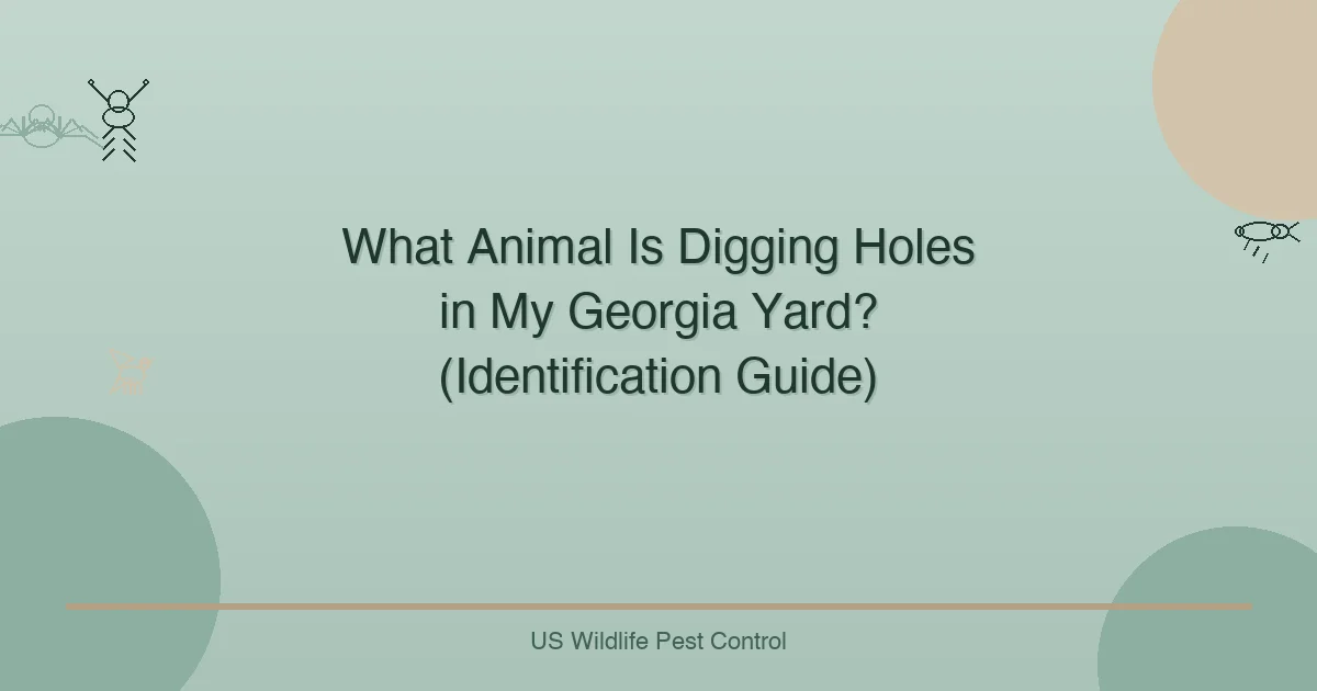 What Animal Is Digging Holes in My Georgia Yard? (Identification Guide)