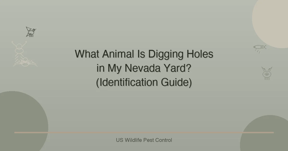 What Animal Is Digging Holes in My Nevada Yard? (Identification Guide)