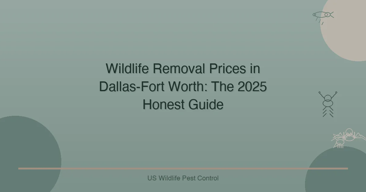 Wildlife Removal Prices in Dallas-Fort Worth: The 2025 Honest Guide