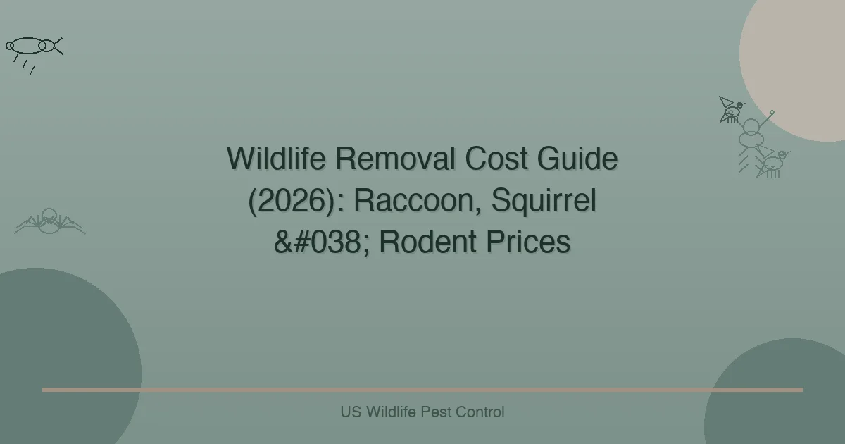 Wildlife Removal Cost Guide (2026): Raccoon, Squirrel & Rodent Prices