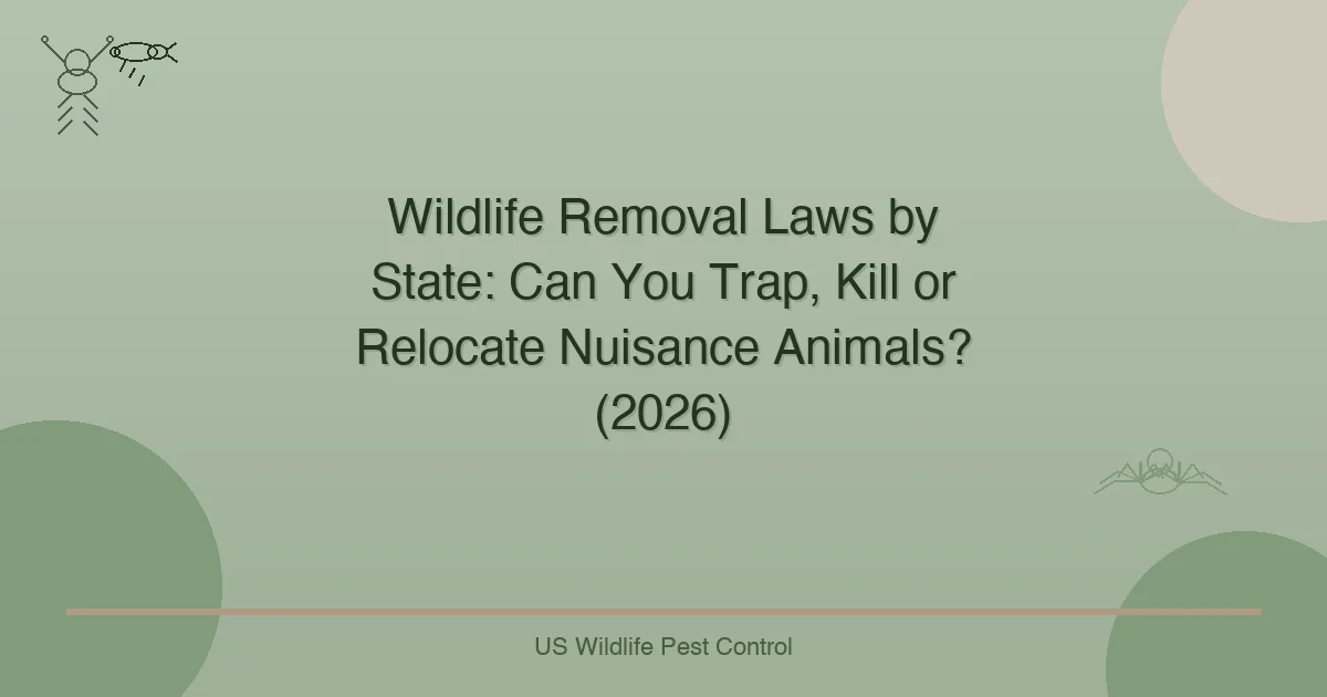 Wildlife Removal Laws by State: Can You Trap, Kill or Relocate Nuisance Animals? (2026)